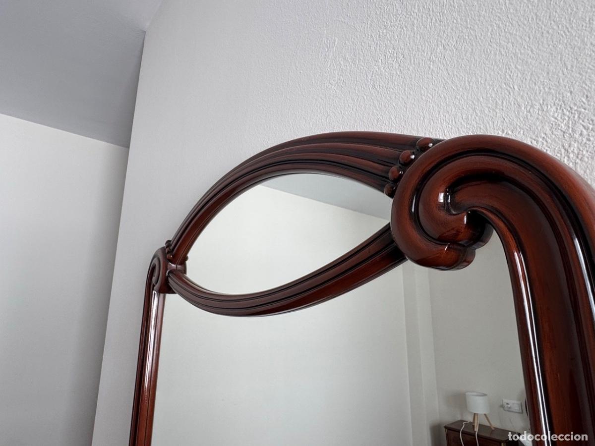 Antig&uuml;edades: C&Oacute;MODA DE MADERA MACIZA CON ESPEJO - Foto 4
