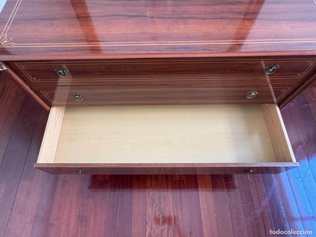 Antig&uuml;edades: C&Oacute;MODA DE MADERA MACIZA CON ESPEJO - Foto 7