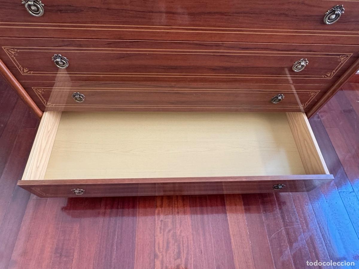 Antig&uuml;edades: C&Oacute;MODA DE MADERA MACIZA CON ESPEJO - Foto 8