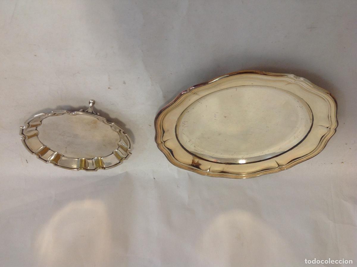 Antig&uuml;edades: Dos Platillos de metal plateado