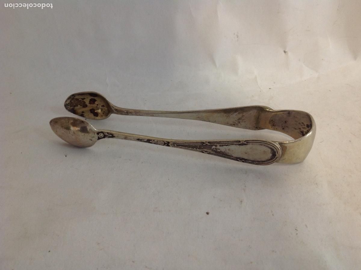 Antig&uuml;edades: Pinzas de az&uacute;car de metal plateado - Foto 1