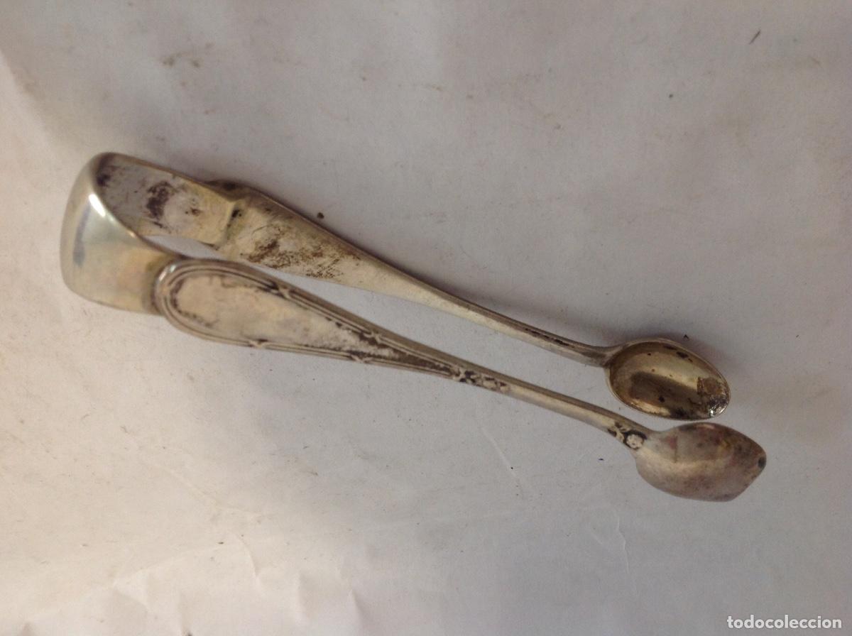 Antig&uuml;edades: Pinzas de az&uacute;car de metal plateado - Foto 2