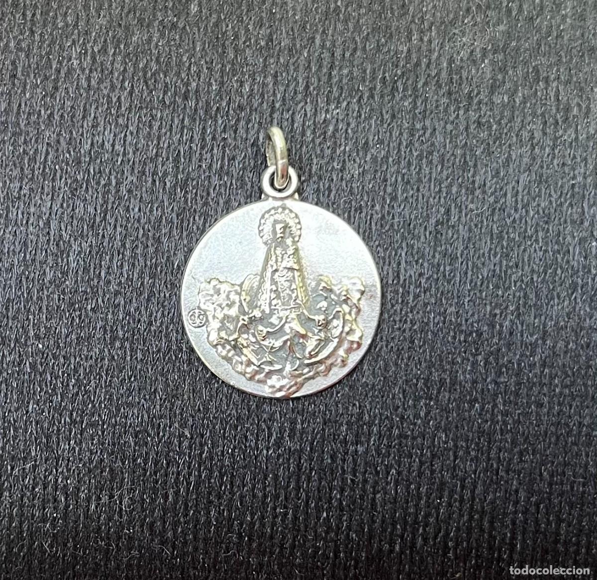Antiques: ANTIGUA MEDALLA PLATA VIRGEN DE LOS DESAMPARADOS 21 mm x 18 mm