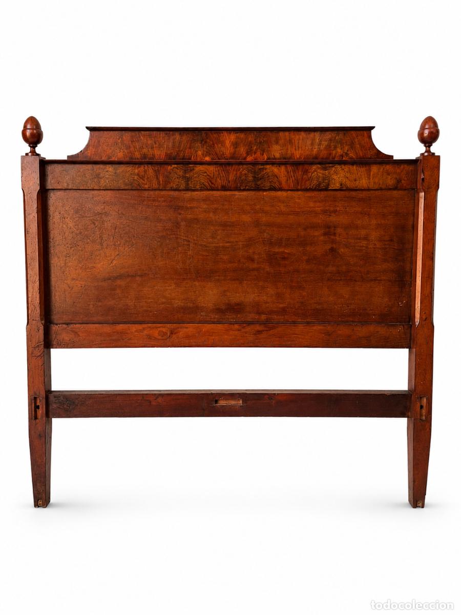 Antig&uuml;edades: Cabecero de Cama Isabelino - Cabezal Madera de Caoba - S.XIX - Torneados con forma de Bellota