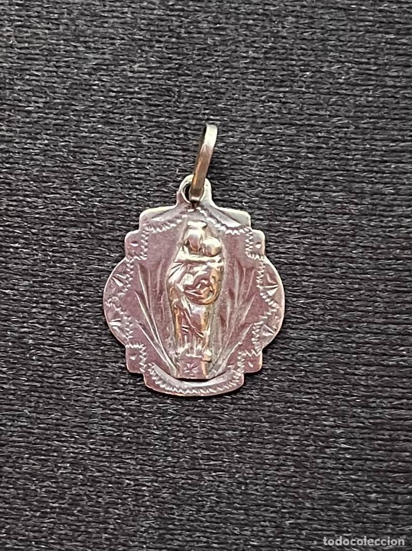 Antig&uuml;edades: ANTIGUA MEDALLA PLATA VIRGEN DEL PILAR 21 mm x 17 mm