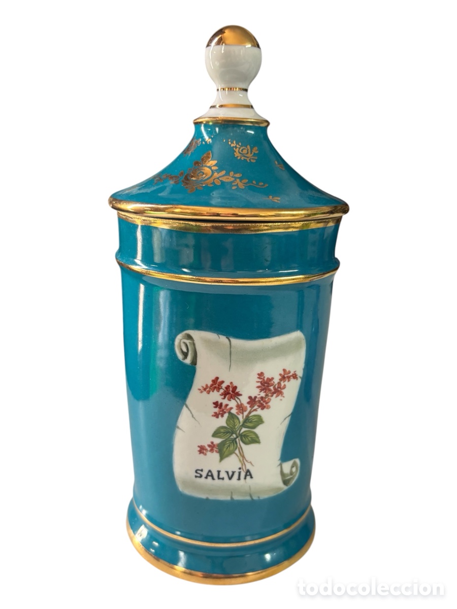 Antig&uuml;edades: Albarelo de farmacia porcelana siglo XIX