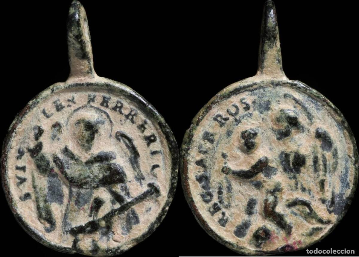 Antiques: Medal XVI-XVII centuries, S. Vicente / V. Rosario - 23x16 mm