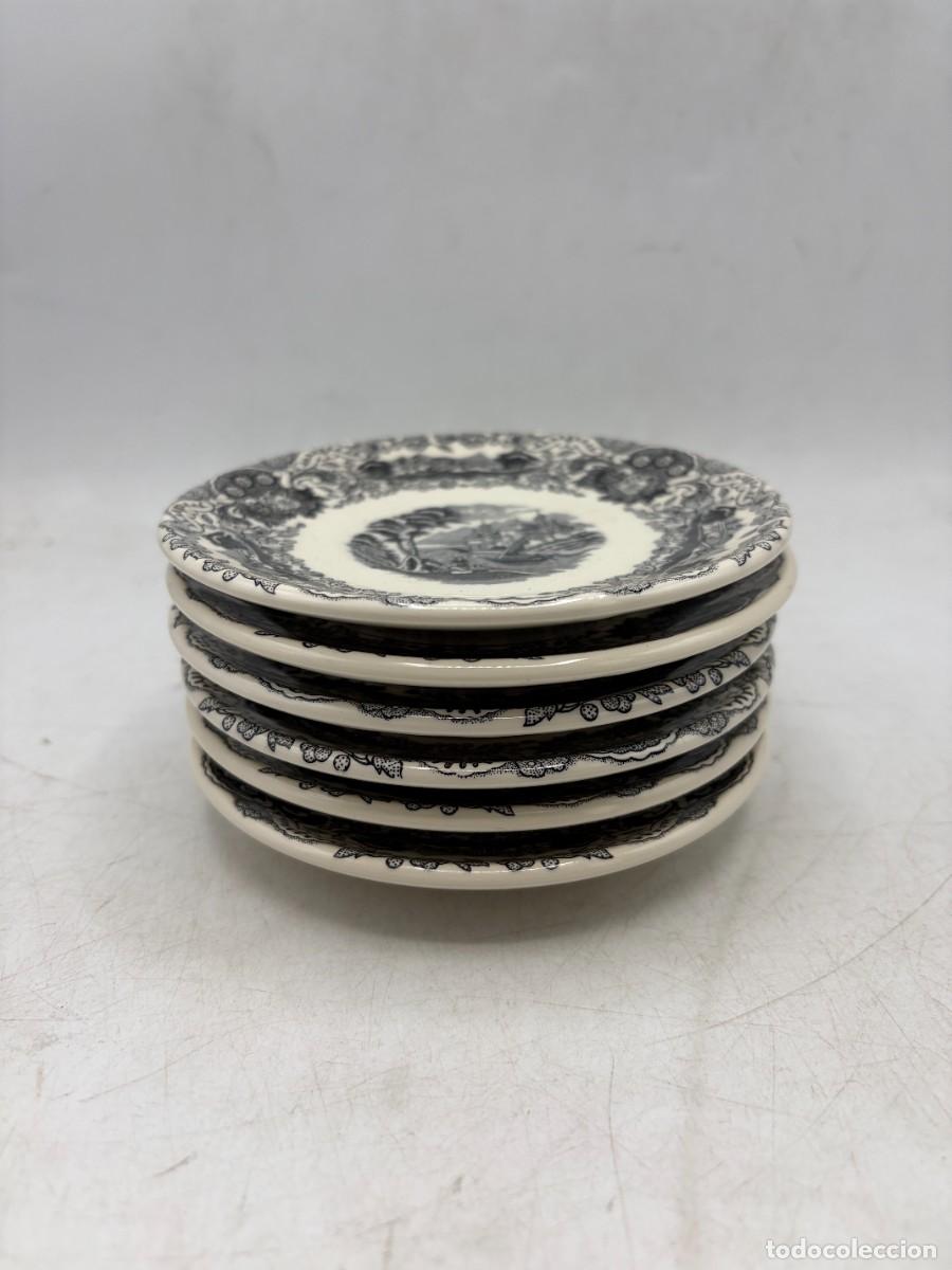 Antig&uuml;edades: LOTE DE 6 PLATOS DE CAF&Eacute; O T&Eacute;. LA CARTUJA. PICKMAN. COLECCION AARON. VER FOTOS