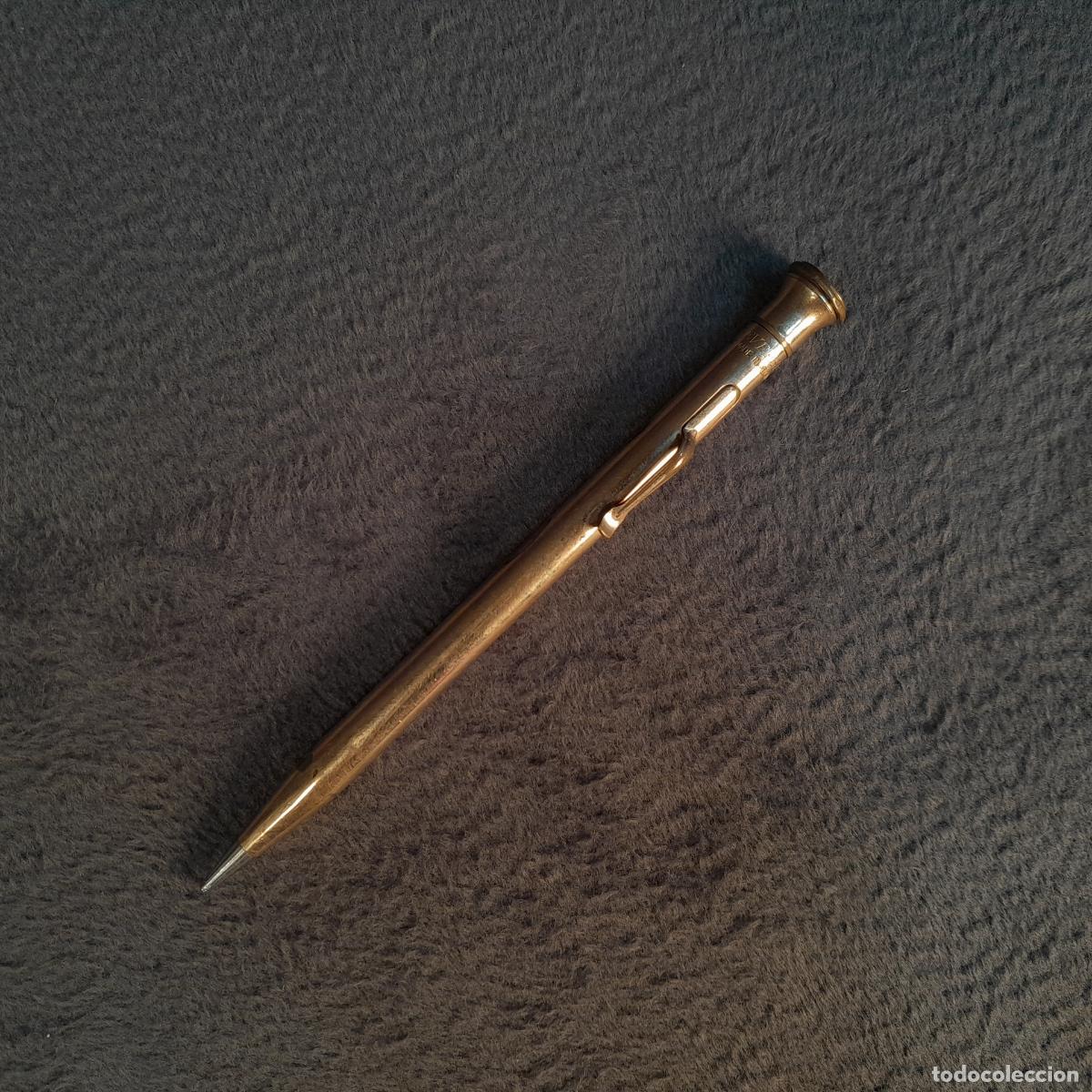 Antiques: PLU-289.PORTAMINAS CON CUERPO CHAPADO EN ORO.WAHL EVERSHARP. CA 1930