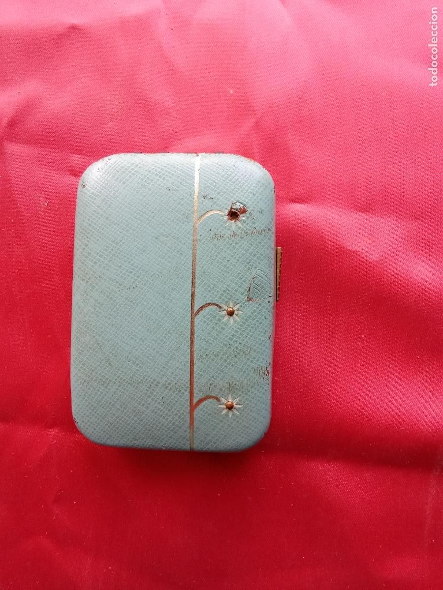 Antig&uuml;edades: Estuche para llaves, portallaves, llavero Buxton piel en azul 1960 V.1