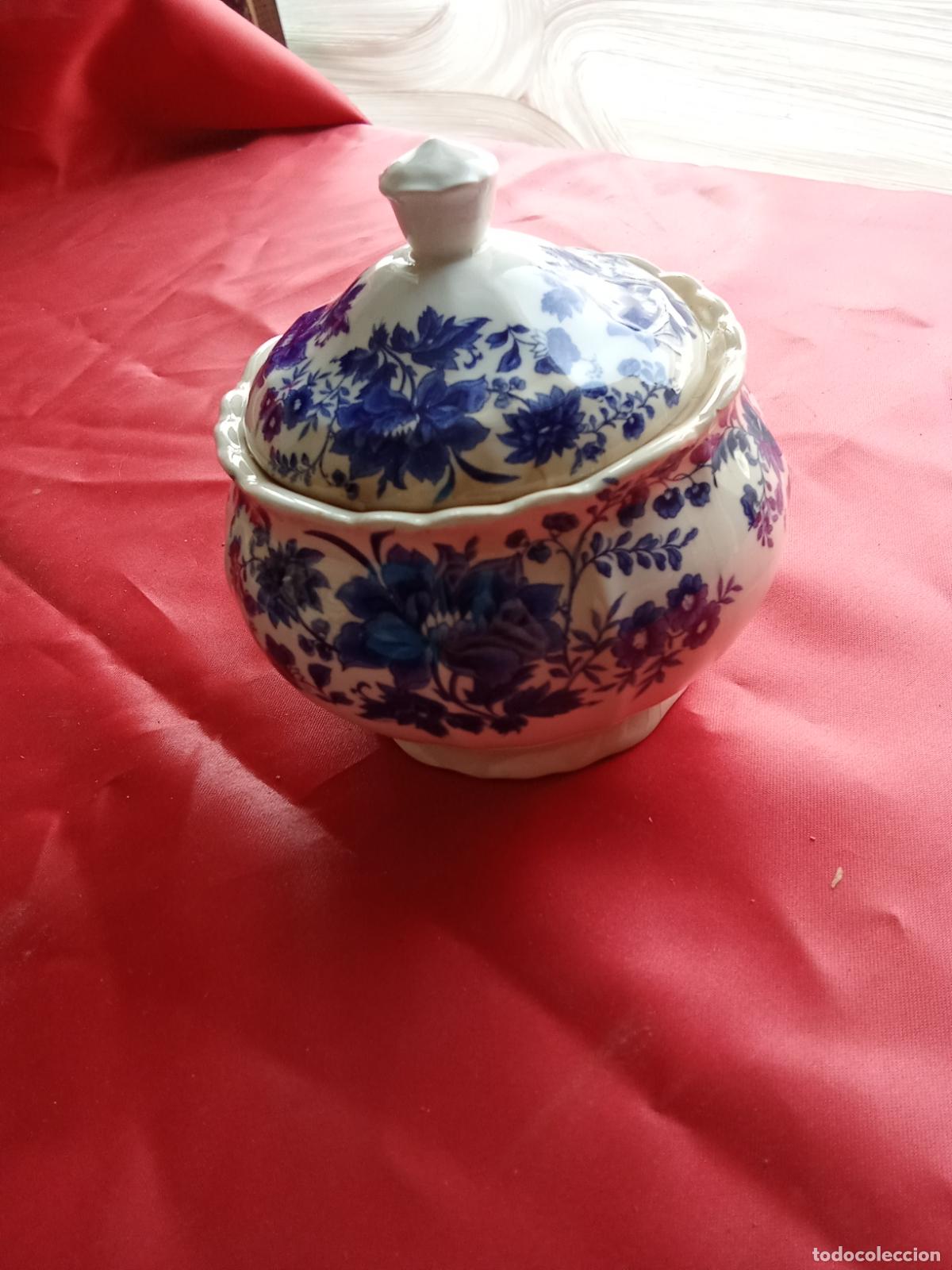 Antig&uuml;edades: Azucarero porcelana San Claudio V.14