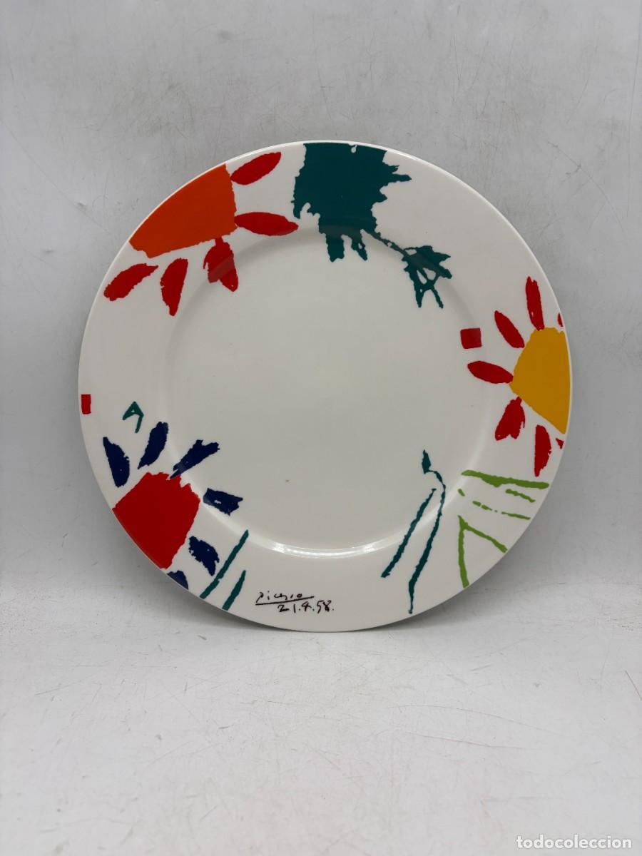 Antig&uuml;edades: PLATO LLANO DE CER&Aacute;MICA. DISE&Ntilde;O PICASSO. VER FOTOS