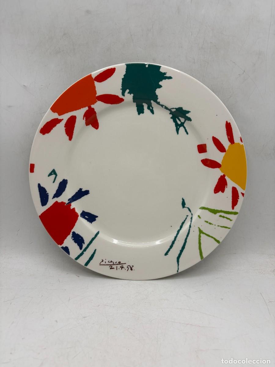 Antig&uuml;edades: PLATO LLANO DE CER&Aacute;MICA. DISE&Ntilde;O PICASSO. VER FOTOS