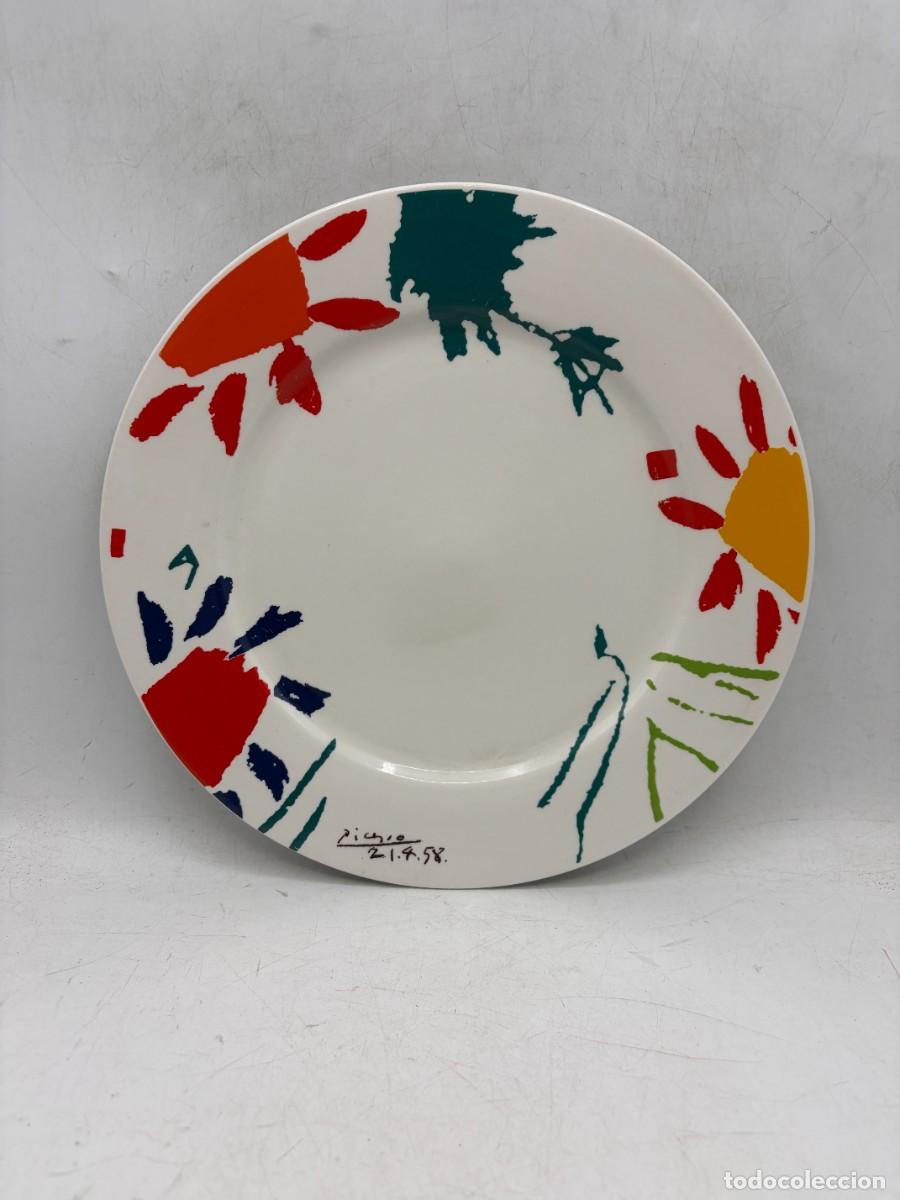 Antig&uuml;edades: PLATO LLANO DE CER&Aacute;MICA. DISE&Ntilde;O PICASSO. VER FOTOS