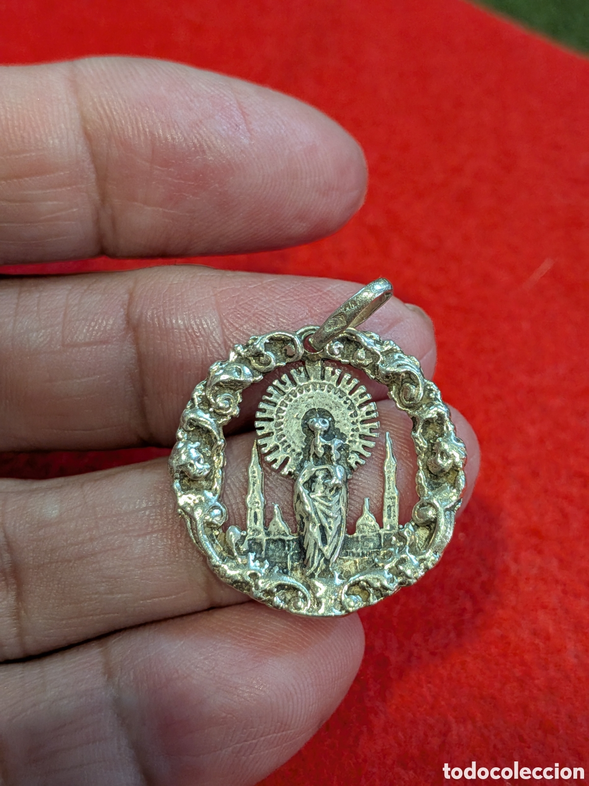 Antig&uuml;edades: Medalla en plata Virgen del pilar . REF-0987. ca4