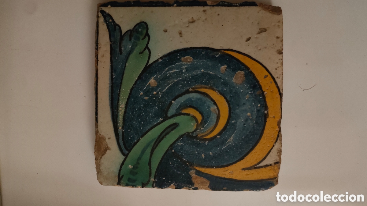 Antig&uuml;edades: AZULEJO CATALAN SIGLO XVII - Foto 1