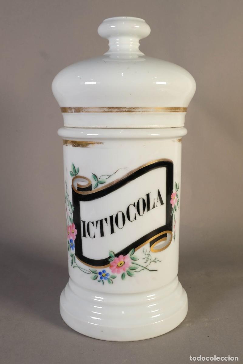 Antig&uuml;edades: Bote de farmacia en porcelana principios siglo XX