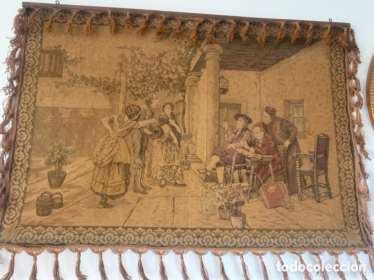 Antig&uuml;edades: Tapis costumbrista siglo XIX