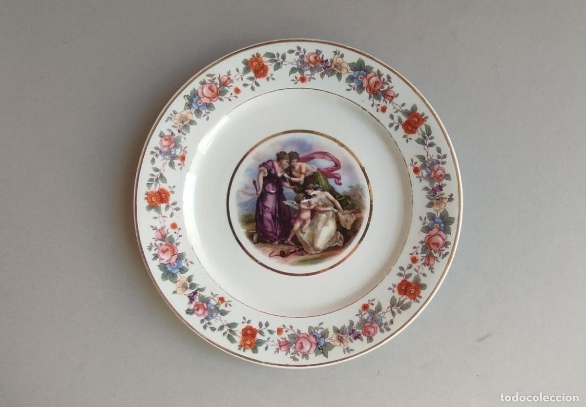 Antig&uuml;edades: Plato de postre 19 cm - Pickman - Cartuja - Sevilla