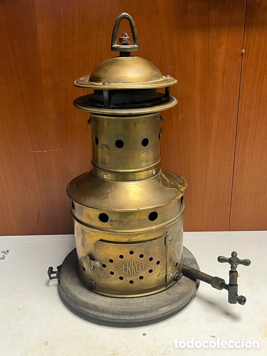 Antig&uuml;edades: LAMPARA PETROLEO SERROT. Tipo Petromax