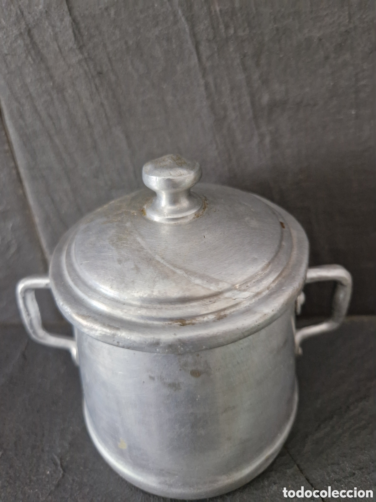 Antig&uuml;edades: Azucarero antiguo de aluminio - Foto 2