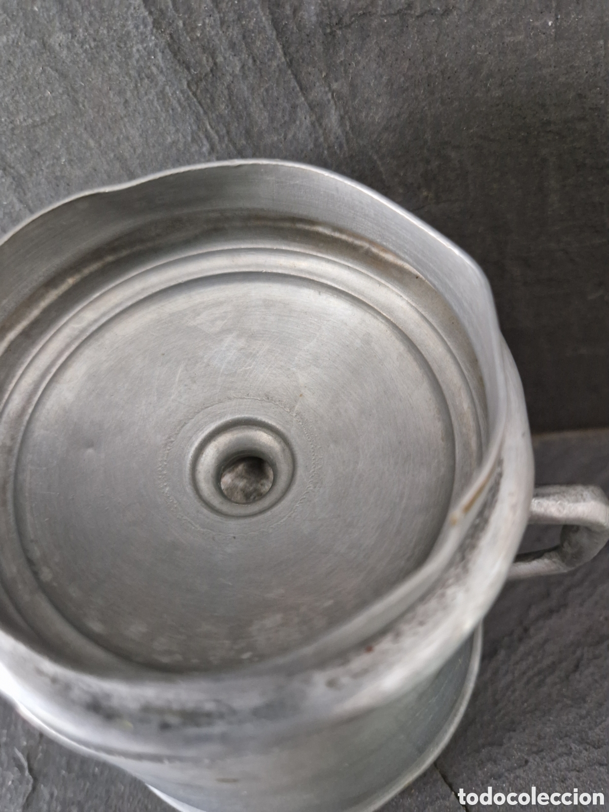 Antig&uuml;edades: Azucarero antiguo de aluminio - Foto 4