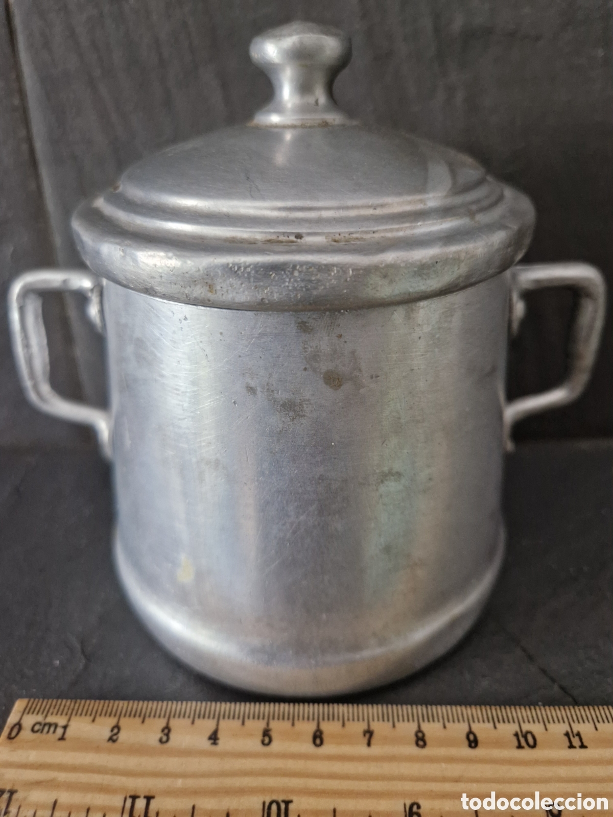 Antig&uuml;edades: Azucarero antiguo de aluminio - Foto 7