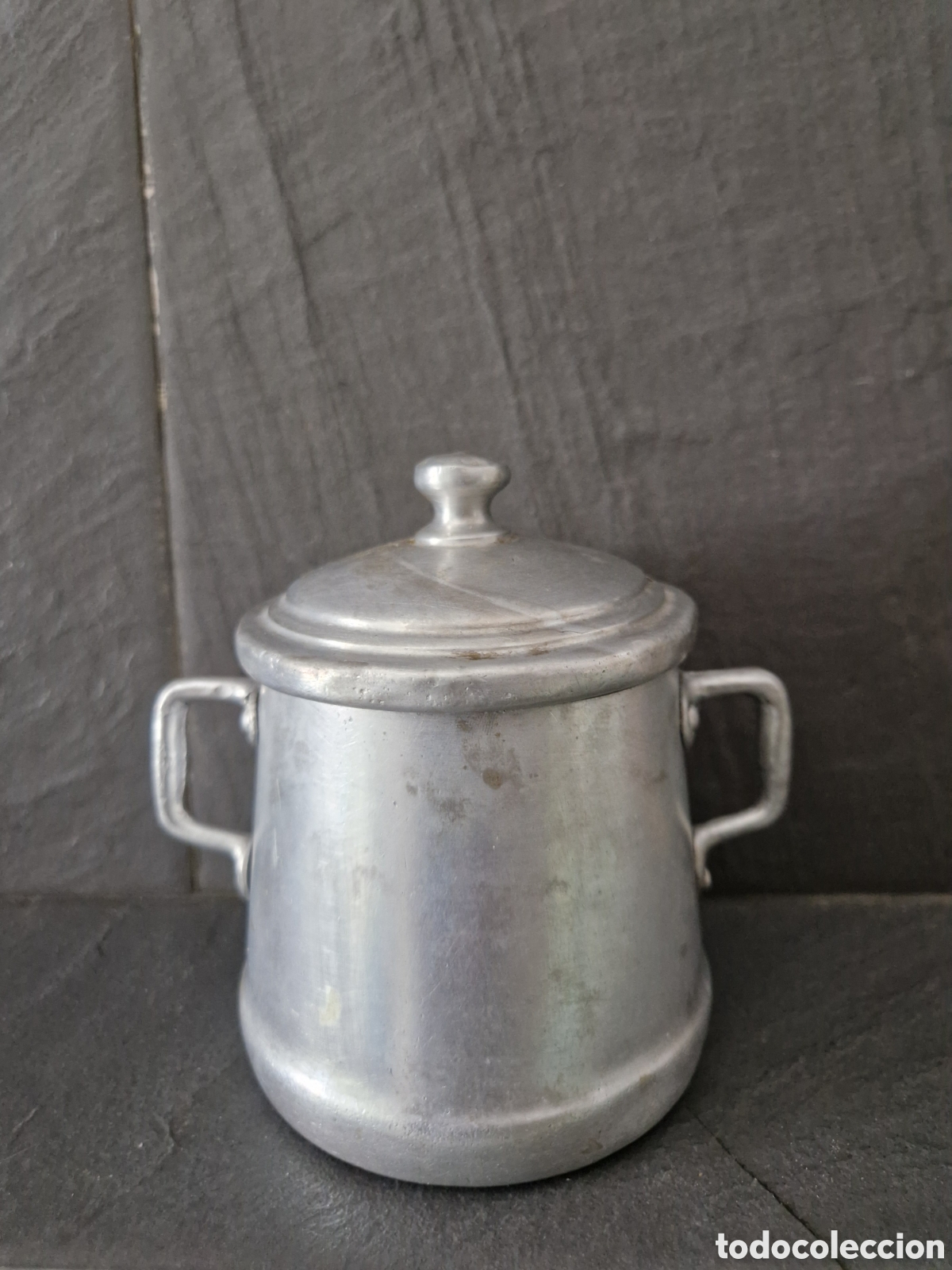 Antig&uuml;edades: Azucarero antiguo de aluminio - Foto 1
