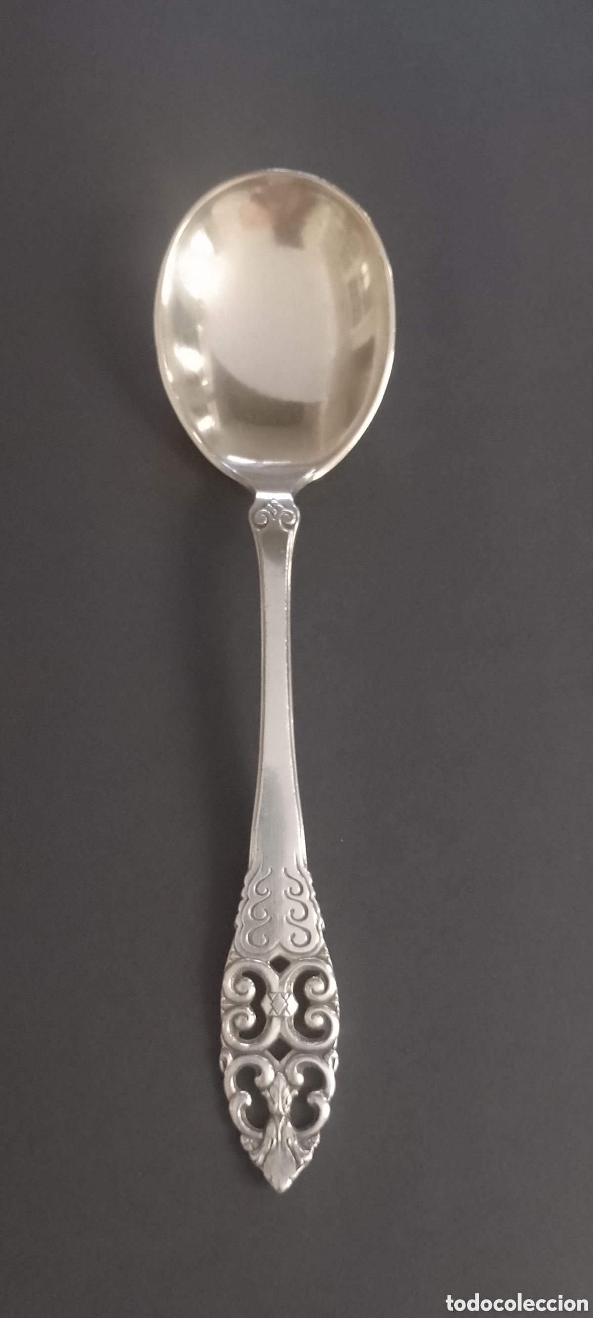Antig&uuml;edades: Cuchara de mesa /servicio dise&ntilde;o Escandinavo NM 40 un grosor excelente d&eacute;cadas 1930 /1970