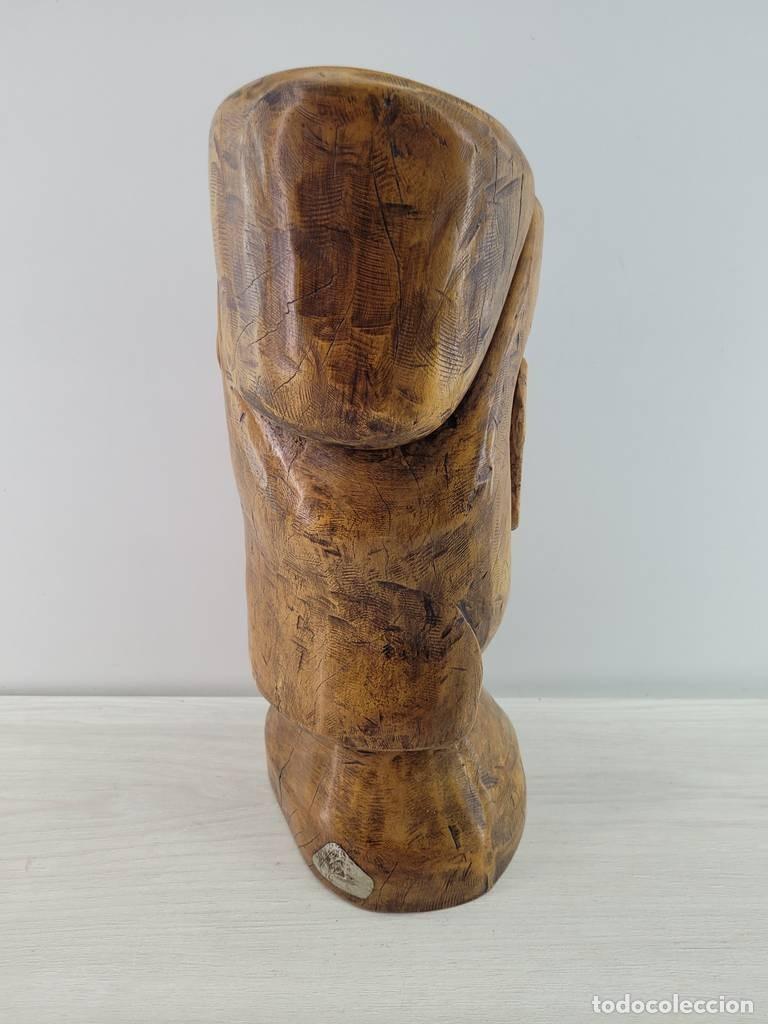 Antig&uuml;edades: ESCULTURA ROSTRO EN TRONCO - Foto 6
