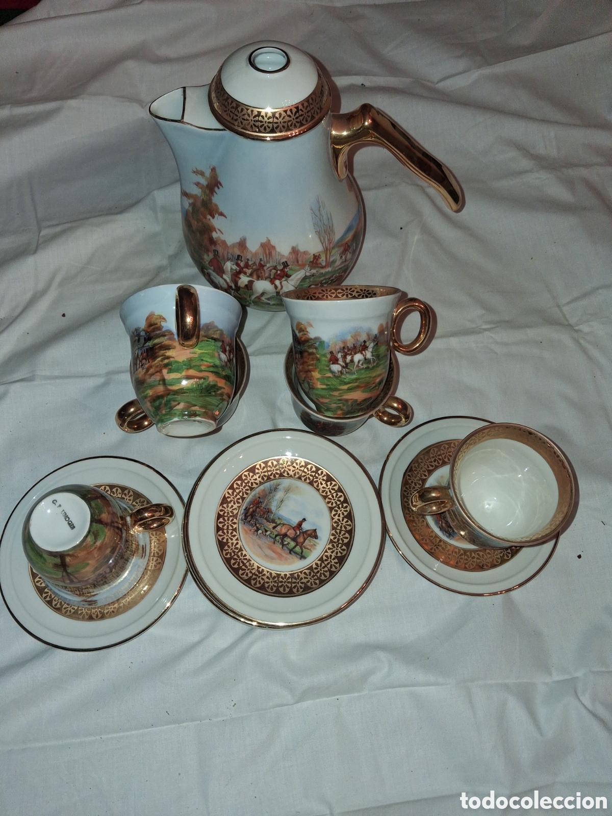 Antig&uuml;edades: Juego de caf&eacute; de 6 servicios marca LIMOGES