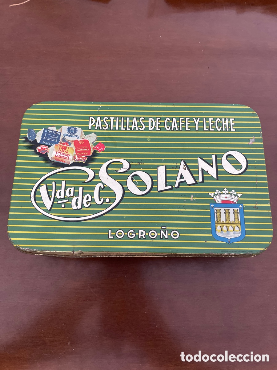 Antig&uuml;edades: Caja de Lata Viuda de Solano