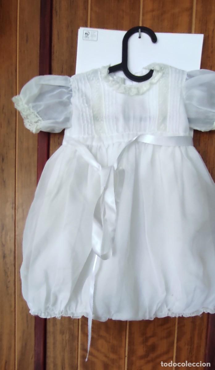 Antig&uuml;edades: PELELE / RANITA DE BAUTIZO VINTAGE BLANCO &ndash; ORGANDI, JARETAS Y ENCAJE.