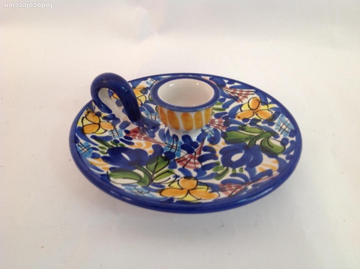 Antig&uuml;edades: Palmatoria de ceramica esmaltada levantina