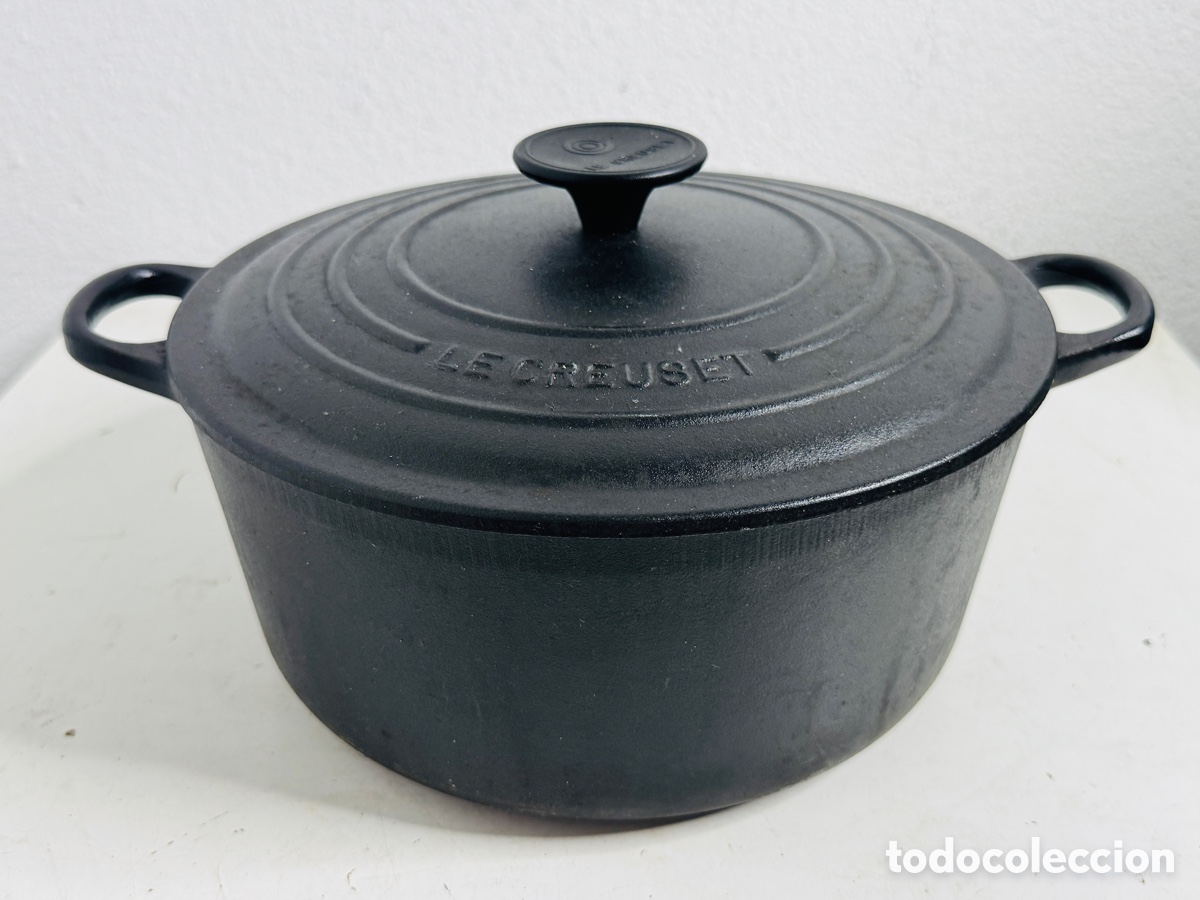 Antig&uuml;edades: cocotte redonda de hierro fundido de Le Creuset 24 cm