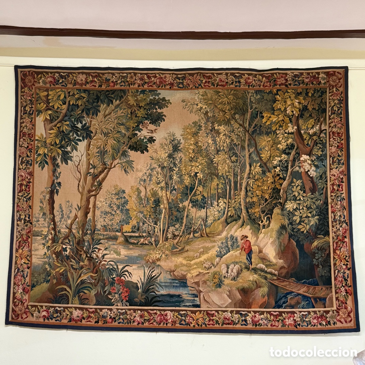 Antig&uuml;edades: Tapiz Verdure - Paisaje Boscoso - S. XIX