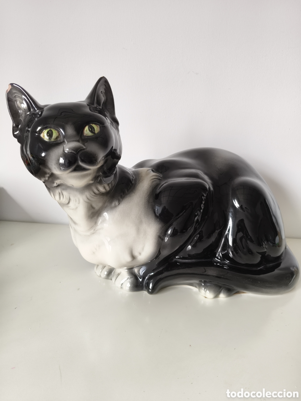 Antig&uuml;edades: Magn&iacute;fico gato de los or&iacute;genes de Lladro sello inciso M