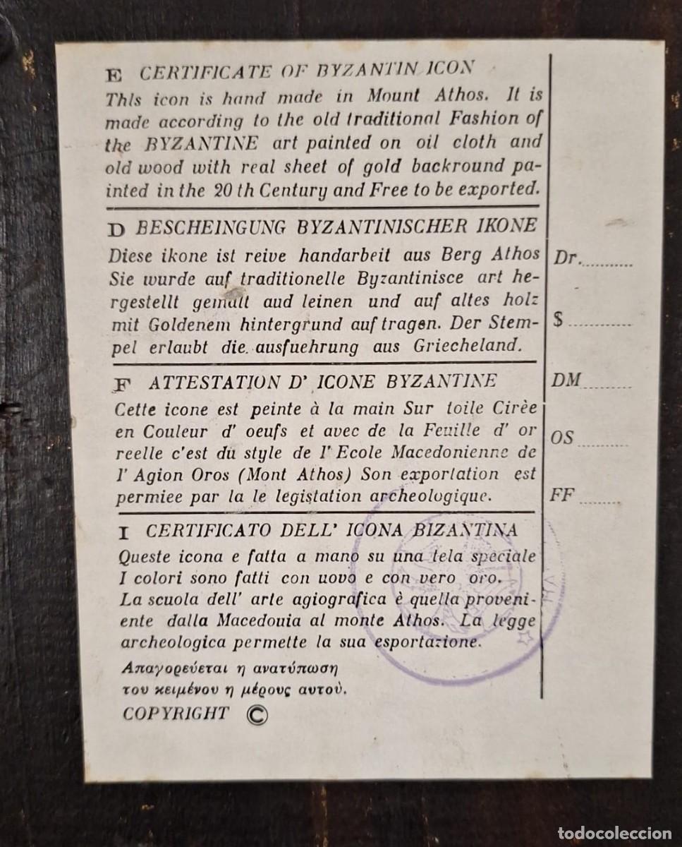 Antig&uuml;edades: Gran ICONO BIZANTINO Certificado - Foto 5