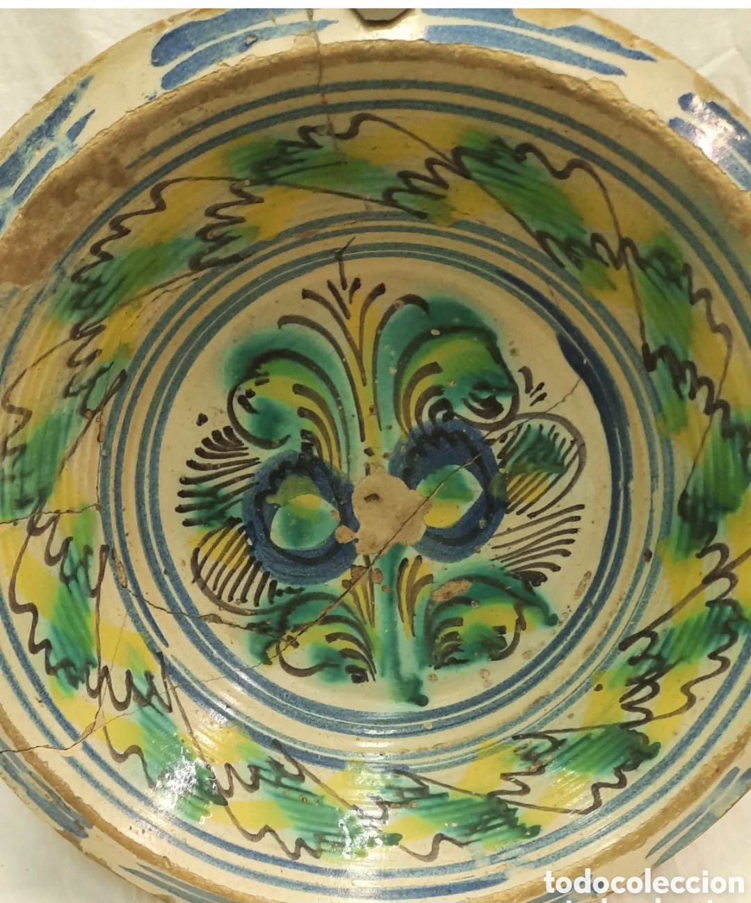 Antiquit&auml;ten: Antiguo lebrillo de Triana del siglo XIX
