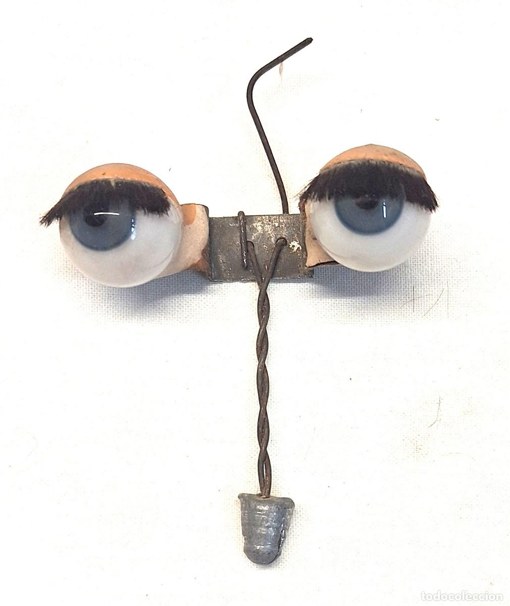 Antig&uuml;edades: Ojos Azules Cristal para Mu&ntilde;eca, Imagen, Escultura, Marioneta, etc. Med. 20 mm