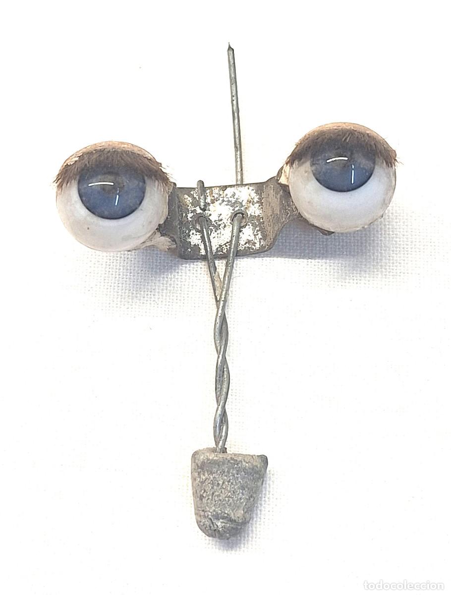 Antiquit&eacute;s: Ojos Azules Cristal para Mu&ntilde;eca, Imagen, Escultura, Marioneta, etc. Med. 14 mm