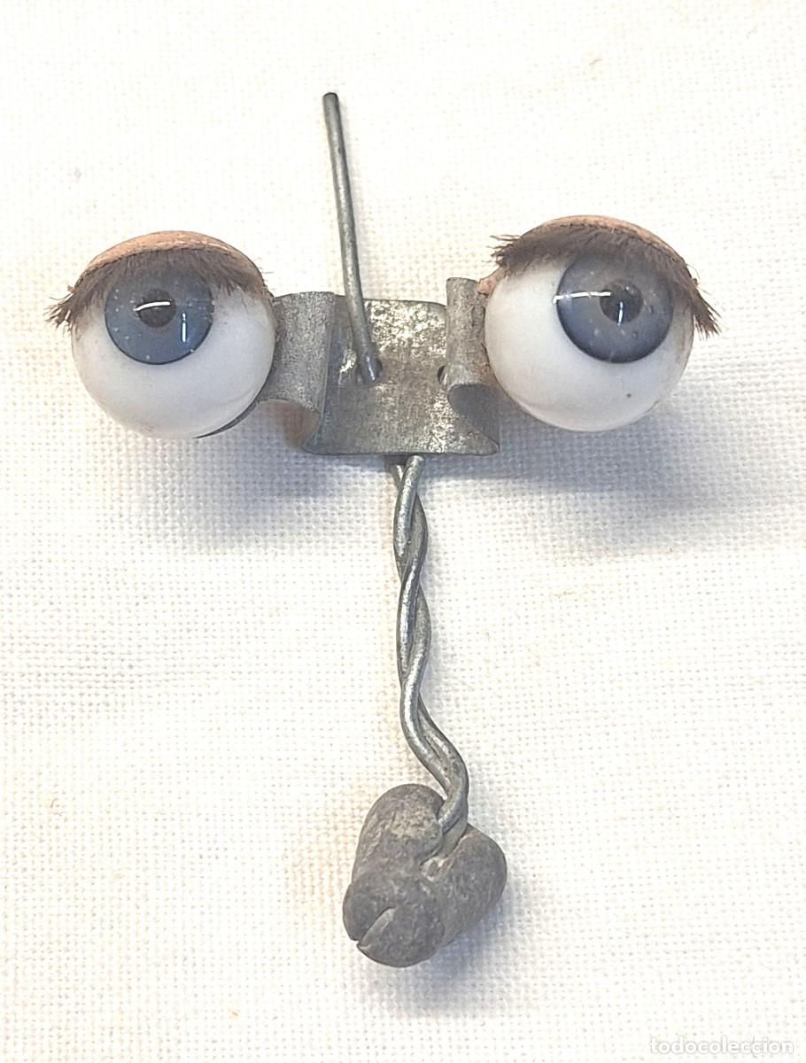 Antiquit&eacute;s: Ojos Azules Cristal para Mu&ntilde;eca, Imagen, Escultura, Marioneta, etc. Med. 12 mm