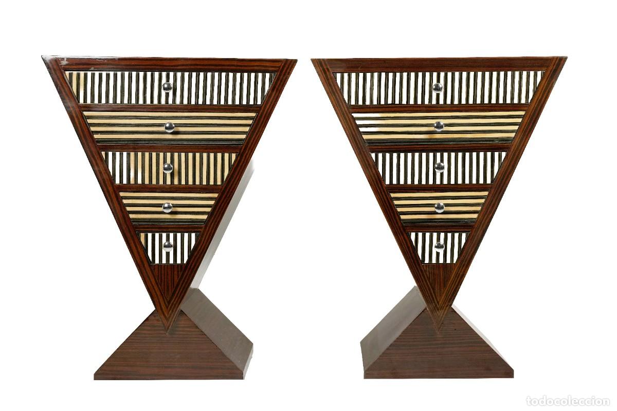 Antig&uuml;edades: Pareja de cajoneras estilo Art Dec&oacute;