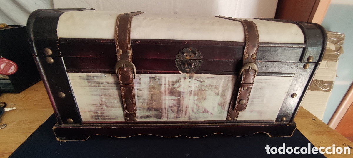 Antig&uuml;edades: Ba&uacute;l vintage de mafera - Foto 4