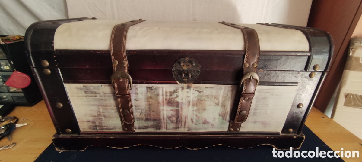 Antig&uuml;edades: Ba&uacute;l vintage de mafera - Foto 10