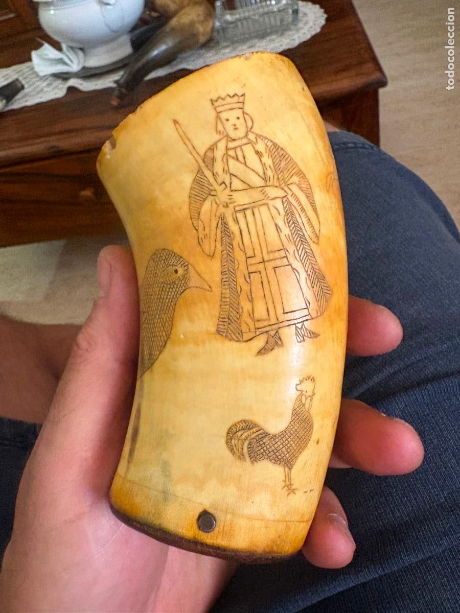 Antig&uuml;edades: Cuerno pastoril vaso de asta de pastor