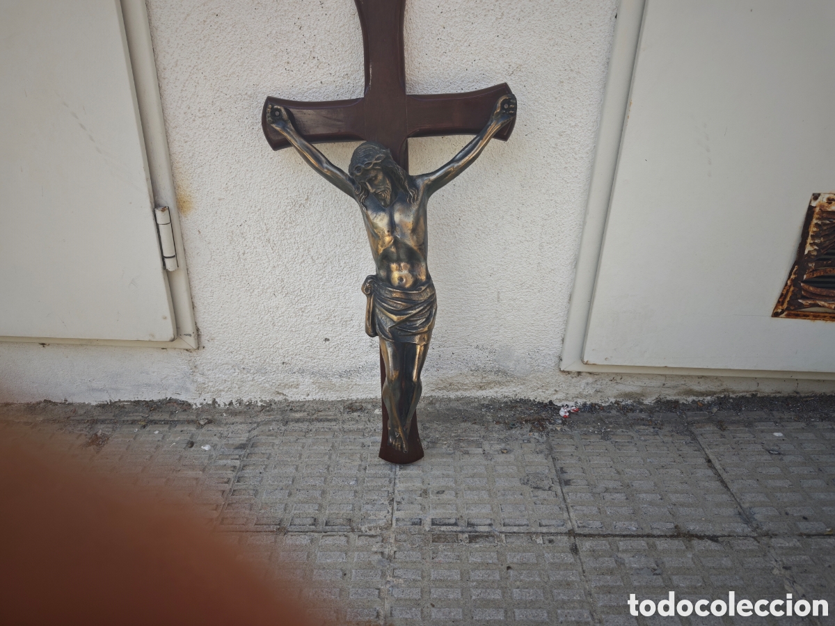 Antig&uuml;edades: CRISTO ANTIGUO CALAMINA Y MADERA - Foto 6