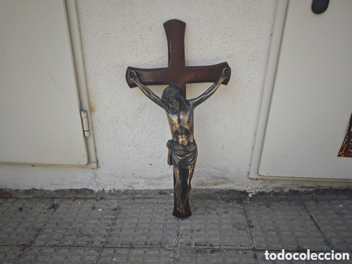 Antig&uuml;edades: CRISTO ANTIGUO CALAMINA Y MADERA - Foto 8
