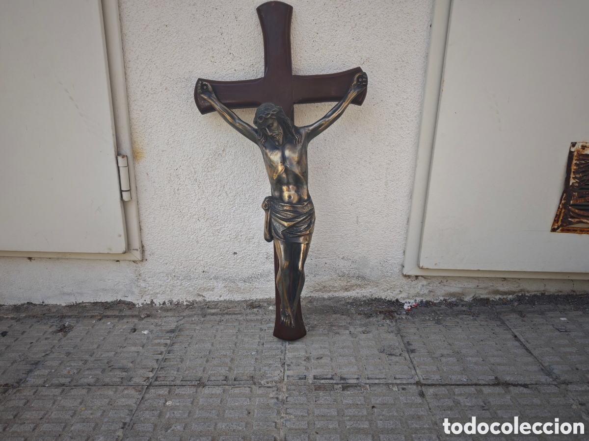 Antig&uuml;edades: CRISTO ANTIGUO CALAMINA Y MADERA - Foto 10