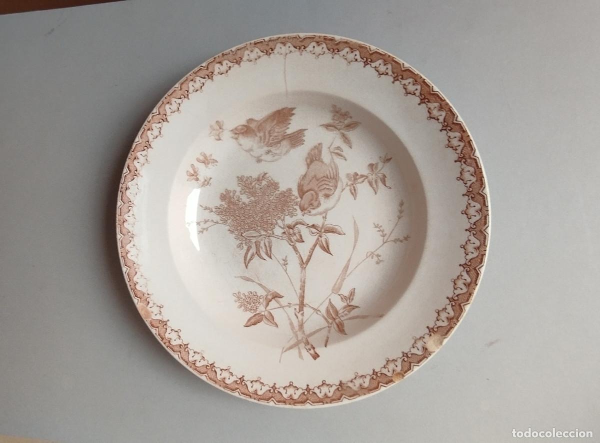 Antig&uuml;edades: Plato hondo 23 cm - Pickman - Cartuja - Sevilla